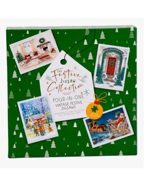 Professor Puzzle 4-in-1 “Vintage Festive Scenes” 1000 pc. Jigsaw Puzzles (NWT)